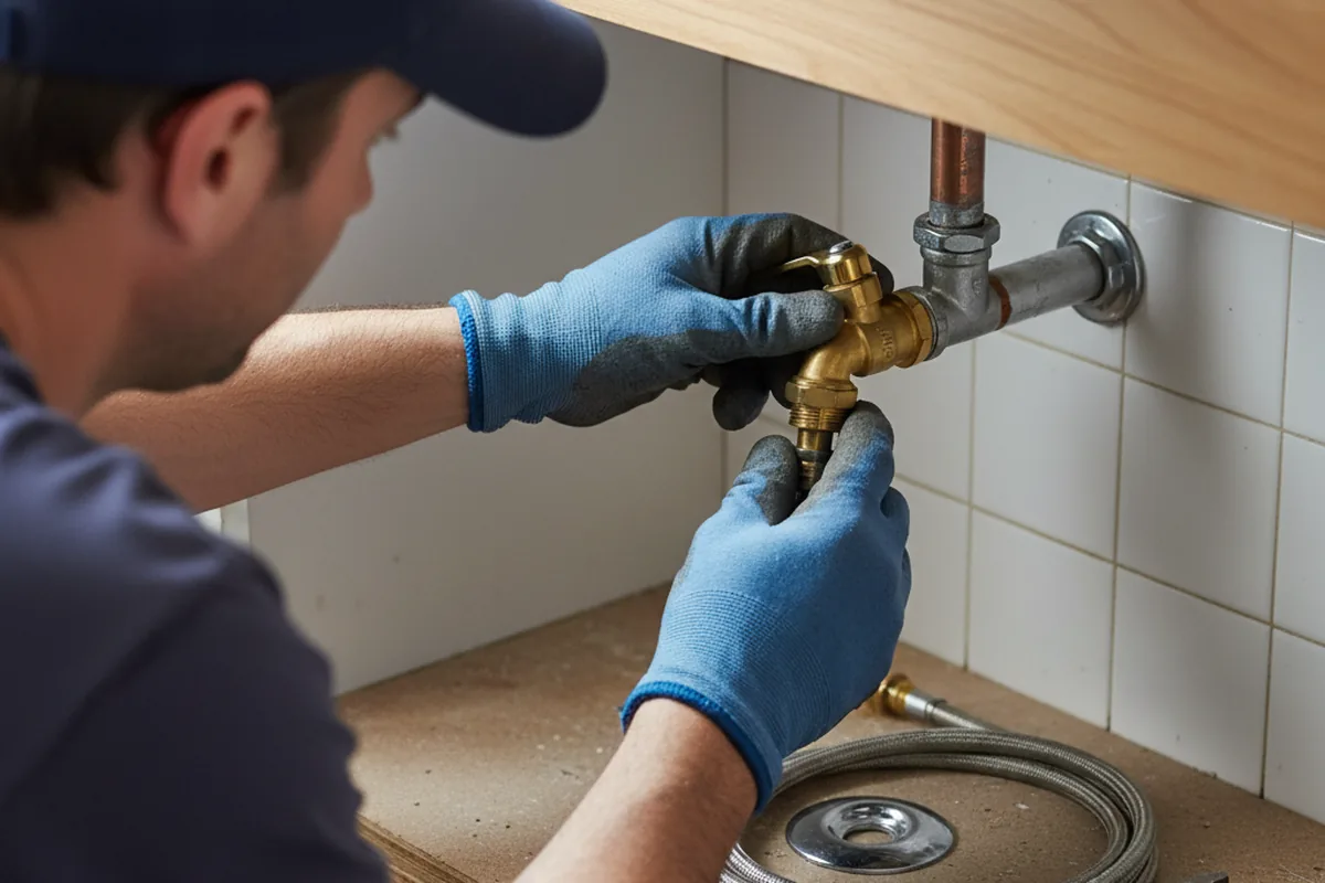 Shutoff valve and fitting work during Well Pump Repair in Fremont
